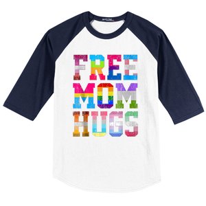 Free Mom Hugs For Pride Month Lgbt Mothers Day Gift Baseball Sleeve Shirt