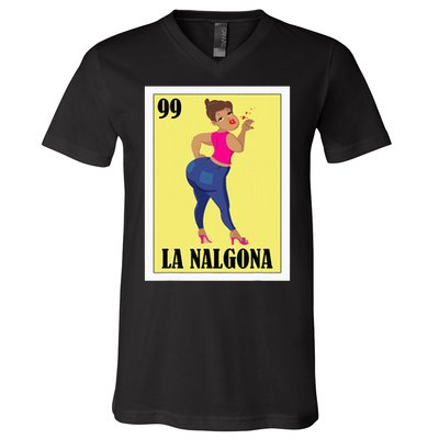 Funny Mexican Hispanas La Chingona V-Neck T-Shirt