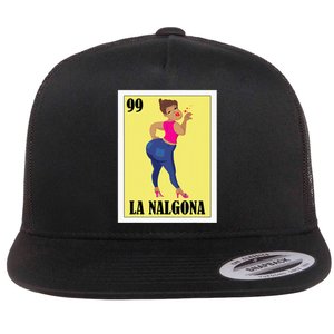 Funny Mexican Hispanas La Chingona Flat Bill Trucker Hat