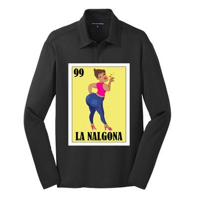 Funny Mexican Hispanas La Chingona Silk Touch Performance Long Sleeve Polo