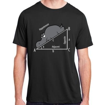 Funny Math Humor Hippotenuse Funny Hippo Math Analytical Hypotenuse Adult ChromaSoft Performance T-Shirt