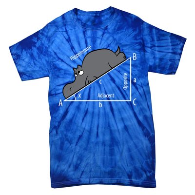 Funny Math Humor Hippotenuse Funny Hippo Math Analytical Hypotenuse Tie-Dye T-Shirt