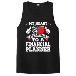 Funny My Heart Belongs To A Financial Planner Valentines Day Gift PosiCharge Competitor Tank