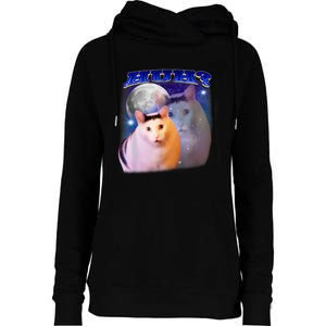 Funny Meme Huh Cat Womens Funnel Neck Pullover Hood