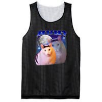 Funny Meme Huh Cat Mesh Reversible Basketball Jersey Tank