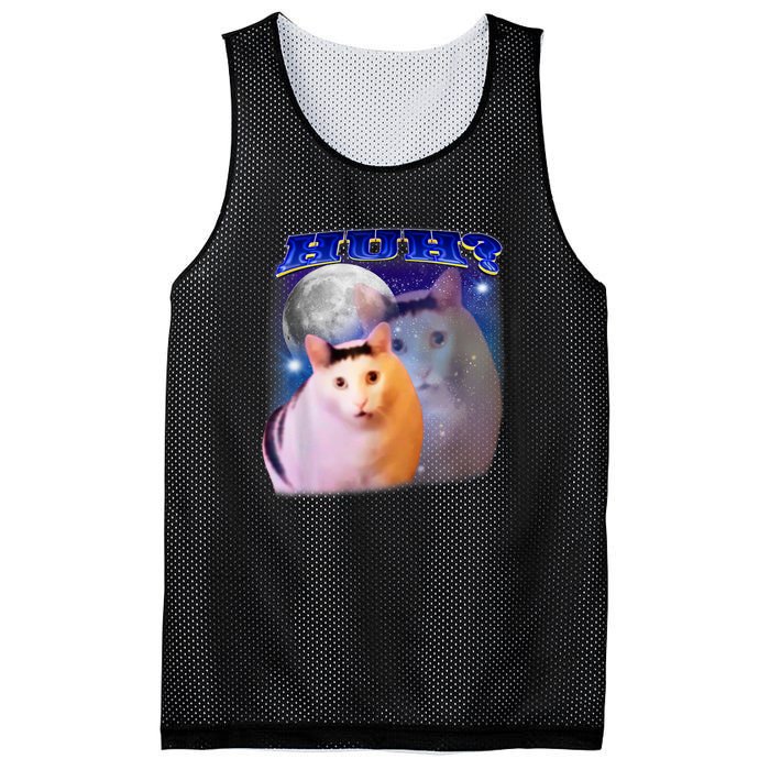 Funny Meme Huh Cat Mesh Reversible Basketball Jersey Tank