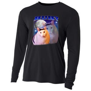 Funny Meme Huh Cat Cooling Performance Long Sleeve Crew