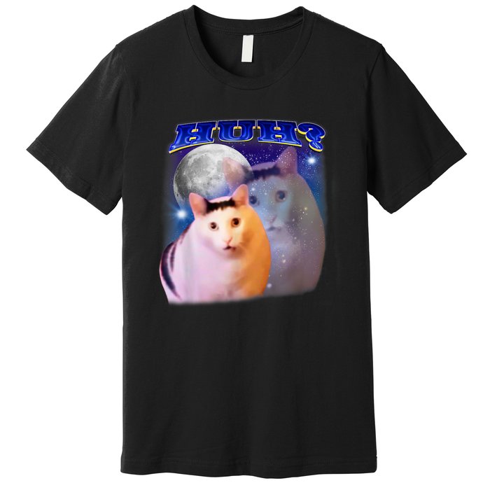 Funny Meme Huh Cat Premium T-Shirt