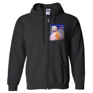 Funny Meme Huh Cat Full Zip Hoodie