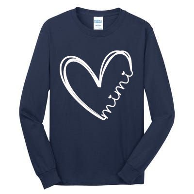 Funny Mimi Heart For Grandma Mother Day Wo Tall Long Sleeve T-Shirt