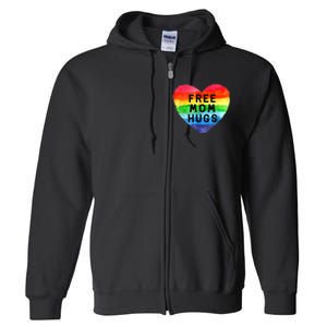 Free Mom Hugs Free Mom Hugs Inclusive Pride LGBTQIA Full Zip Hoodie