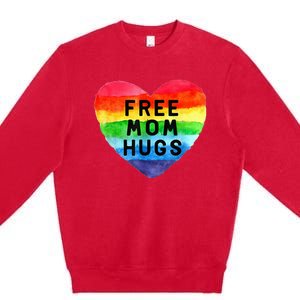 Free Mom Hugs Free Mom Hugs Inclusive Pride LGBTQIA Premium Crewneck Sweatshirt