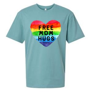 Free Mom Hugs Free Mom Hugs Inclusive Pride LGBTQIA Sueded Cloud Jersey T-Shirt