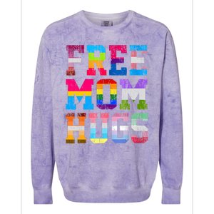 Free Mom Hugs For Pride Month Lgbt MotherS Day Colorblast Crewneck Sweatshirt