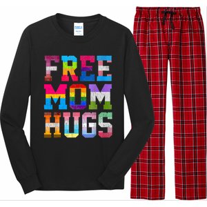 Free Mom Hugs For Pride Month Lgbt MotherS Day Long Sleeve Pajama Set