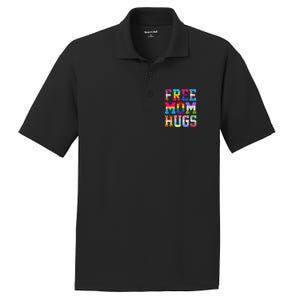 Free Mom Hugs For Pride Month Lgbt MotherS Day PosiCharge RacerMesh Polo