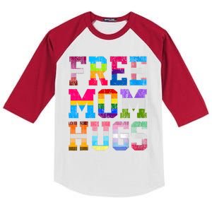 Free Mom Hugs For Pride Month Lgbt MotherS Day Kids Colorblock Raglan Jersey