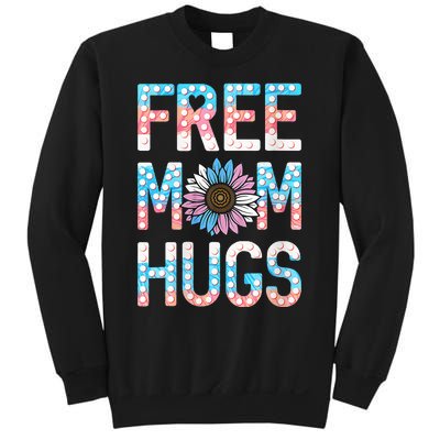 Free Mom Hugs Pride Lgbt Daisy Flower Hippie Sweatshirt