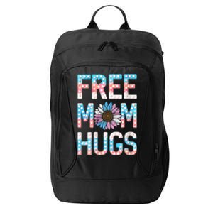 Free Mom Hugs Pride Lgbt Daisy Flower Hippie City Backpack