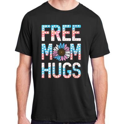 Free Mom Hugs Pride Lgbt Daisy Flower Hippie Adult ChromaSoft Performance T-Shirt