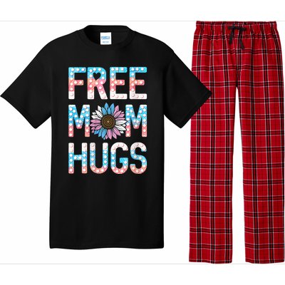 Free Mom Hugs Pride Lgbt Daisy Flower Hippie Pajama Set