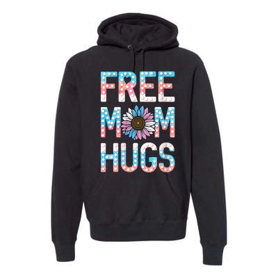 Free Mom Hugs Pride Lgbt Daisy Flower Hippie Premium Hoodie