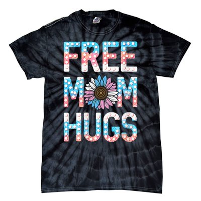 Free Mom Hugs Pride Lgbt Daisy Flower Hippie Tie-Dye T-Shirt