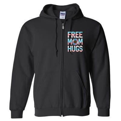 Free Mom Hugs Pride Lgbt Daisy Flower Hippie Full Zip Hoodie