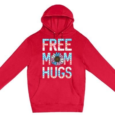 Free Mom Hugs Pride Lgbt Daisy Flower Hippie Premium Pullover Hoodie