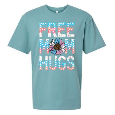 Free Mom Hugs Pride Lgbt Daisy Flower Hippie Sueded Cloud Jersey T-Shirt