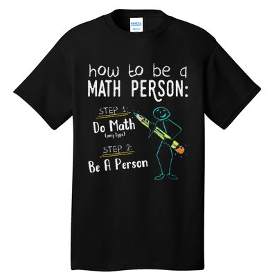 Funny Math How To Be A Math Person Tall T-Shirt