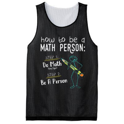 Funny Math How To Be A Math Person Mesh Reversible Basketball Jersey Tank