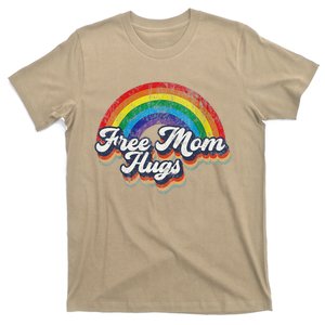 Free Mom Hugs Rainbow Heart LGBT Flag LGBT Pride Month T-Shirt