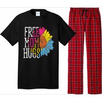 Free Mom Hugs Pansexual Sunflower Pan Pride Flag LGBTQ Pajama Set