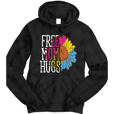 Free Mom Hugs Pansexual Sunflower Pan Pride Flag LGBTQ Tie Dye Hoodie