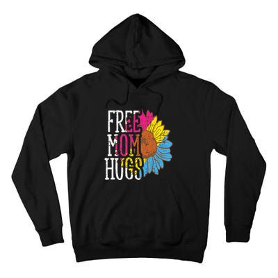 Free Mom Hugs Pansexual Sunflower Pan Pride Flag LGBTQ Tall Hoodie