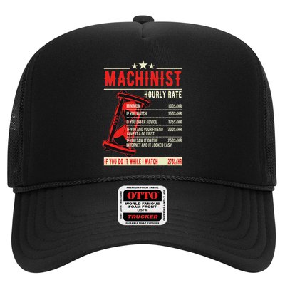 Funny Machinist Hourly Rate Trucker Hat