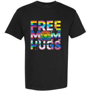 Free Mom Hugs Lgbt Pride Mom Daisy Flower Lesbian Mother Day Garment-Dyed Heavyweight T-Shirt