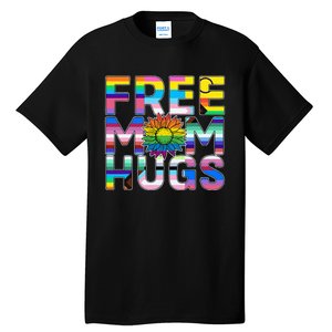 Free Mom Hugs Lgbt Pride Mom Daisy Flower Lesbian Mother Day Tall T-Shirt