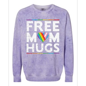 Free Mom Hugs Lgbt Pride Parades Rainbow Transg Flag Colorblast Crewneck Sweatshirt