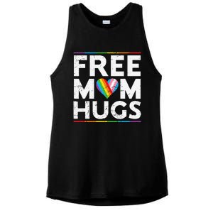 Free Mom Hugs Lgbt Pride Parades Rainbow Transg Flag Ladies PosiCharge Tri-Blend Wicking Tank