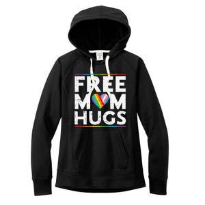 Free Mom Hugs Lgbt Pride Parades Rainbow Transg Flag Women's Fleece Hoodie