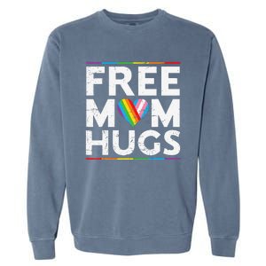 Free Mom Hugs Lgbt Pride Parades Rainbow Transg Flag Garment-Dyed Sweatshirt