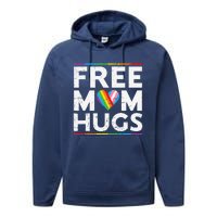 Free Mom Hugs Lgbt Pride Parades Rainbow Transg Flag Performance Fleece Hoodie