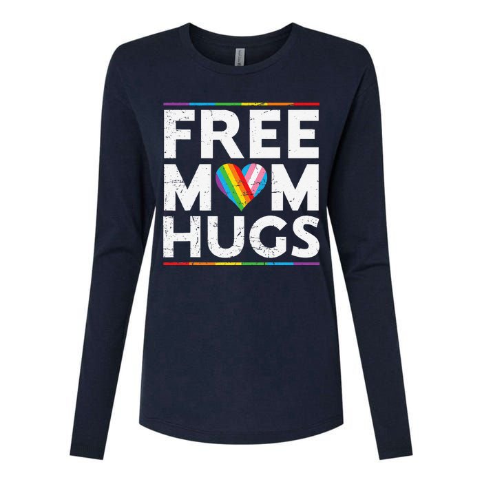 Free Mom Hugs Lgbt Pride Parades Rainbow Transg Flag Womens Cotton Relaxed Long Sleeve T-Shirt