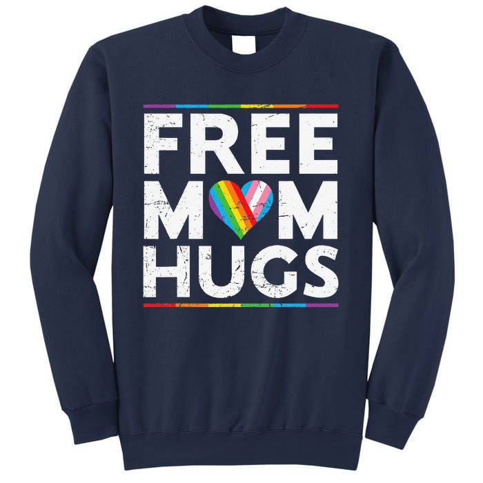 Free Mom Hugs Lgbt Pride Parades Rainbow Transg Flag Sweatshirt