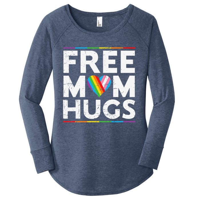 Free Mom Hugs Lgbt Pride Parades Rainbow Transg Flag Women's Perfect Tri Tunic Long Sleeve Shirt