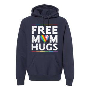 Free Mom Hugs Lgbt Pride Parades Rainbow Transg Flag Premium Hoodie