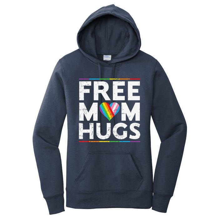 Free Mom Hugs Lgbt Pride Parades Rainbow Transg Flag Women's Pullover Hoodie