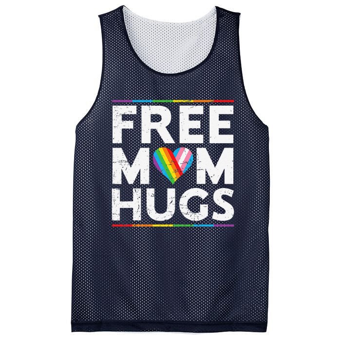 Free Mom Hugs Lgbt Pride Parades Rainbow Transg Flag Mesh Reversible Basketball Jersey Tank